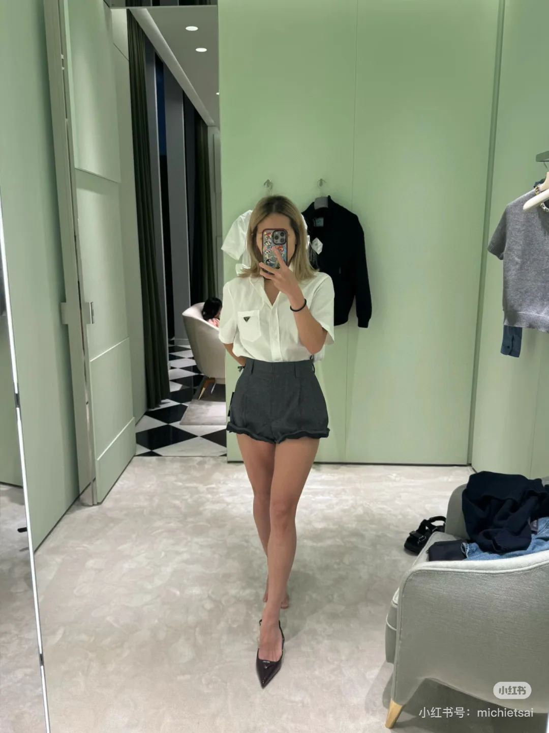 Шорты Женские Prada 9655027