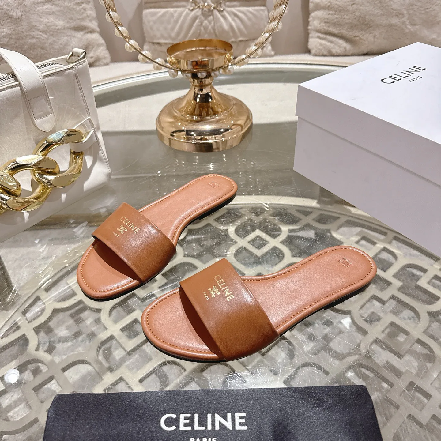 Шлепанцы Женские Celine 2375713