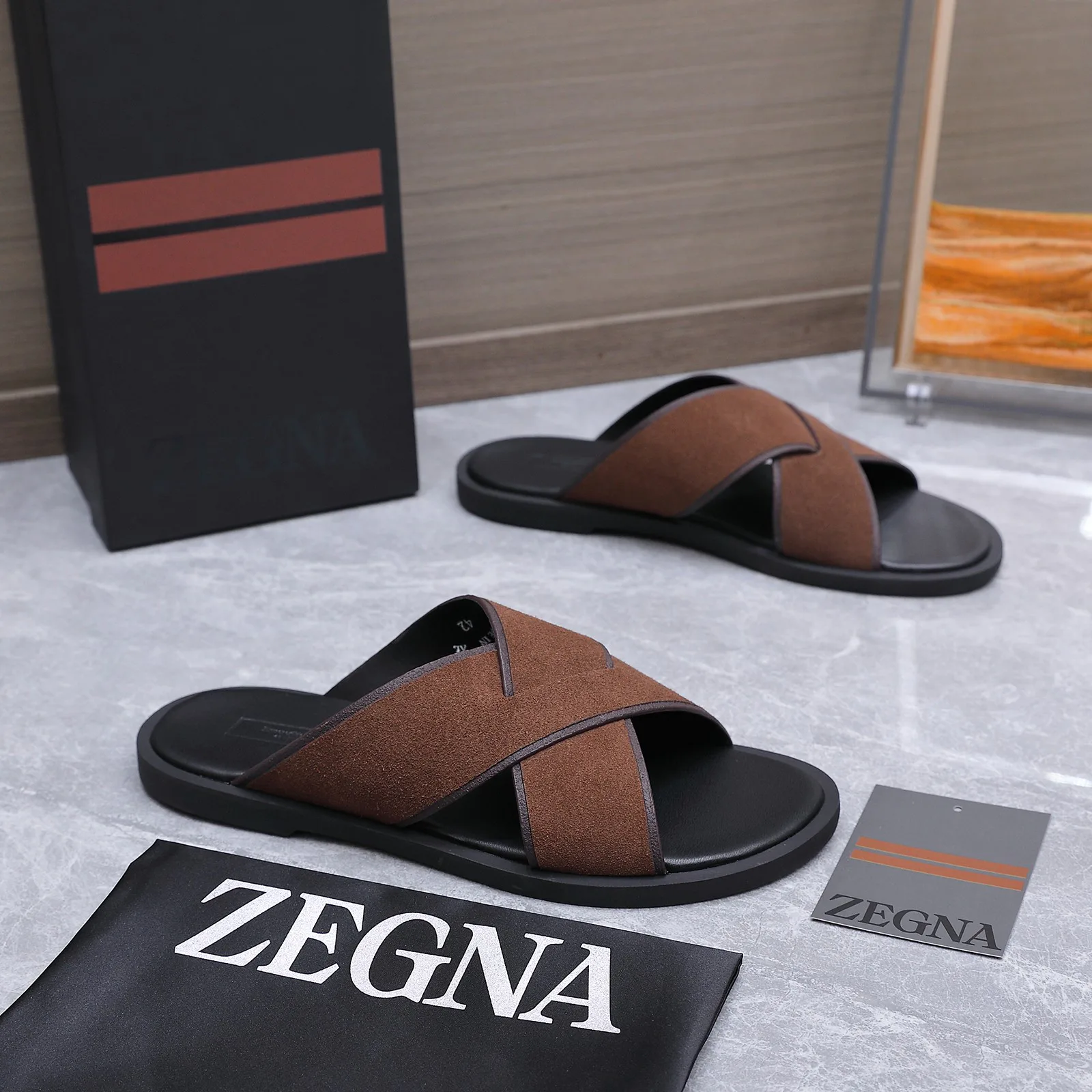 Шлепанцы Мужские Zegna 17514984