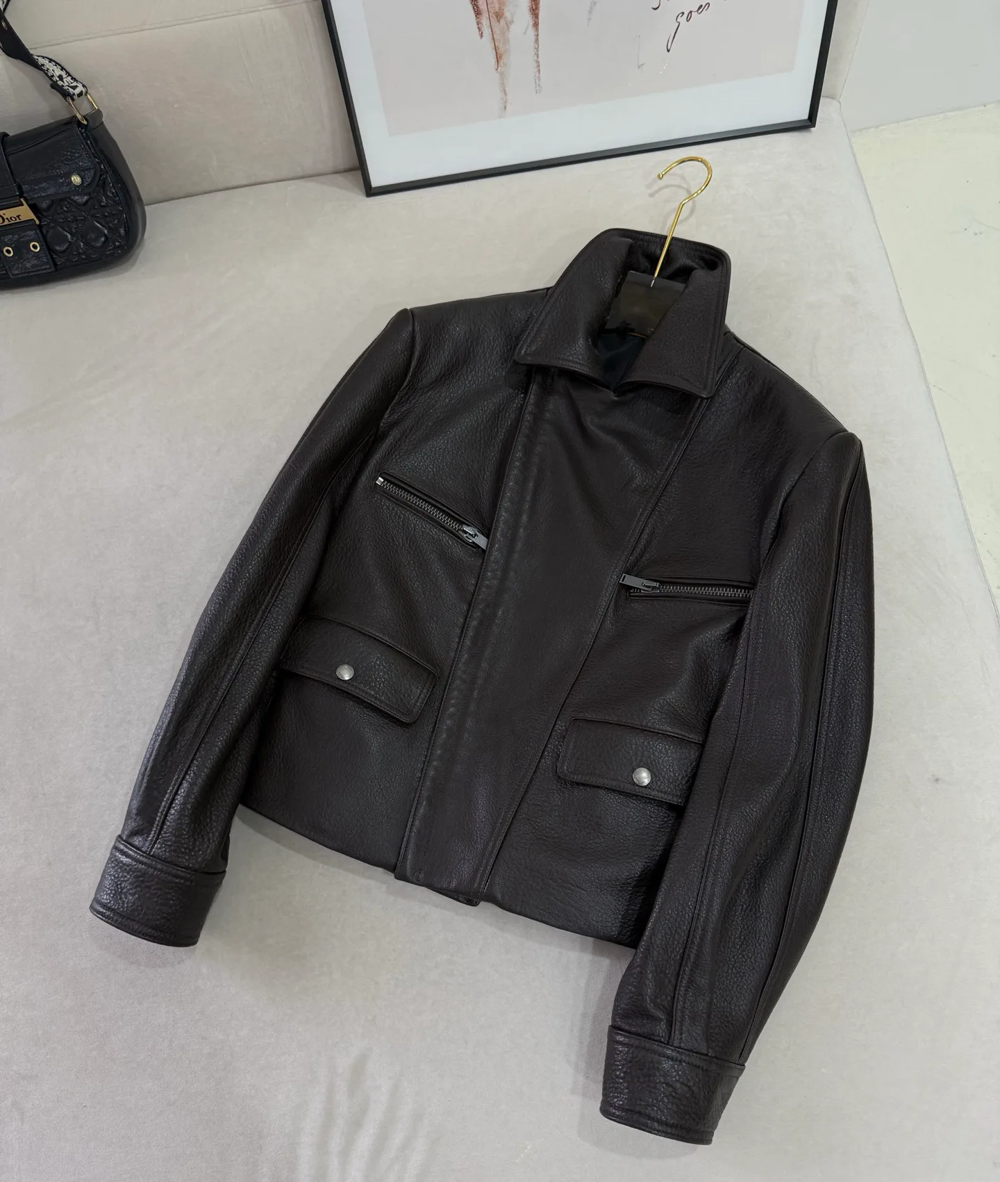 Кожаные Куртки И Дублёнки Женские Saint Laurent 18259824