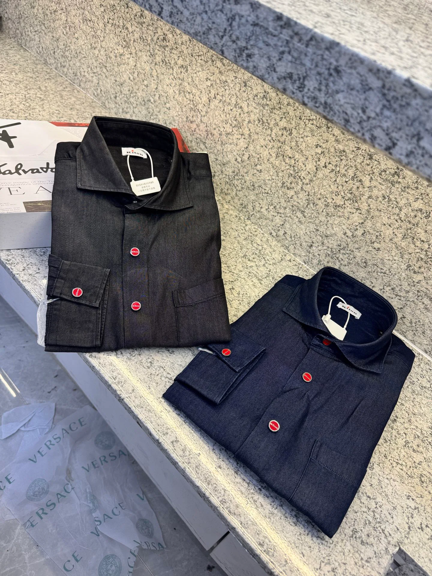Рубашки Мужские Kiton 1566644