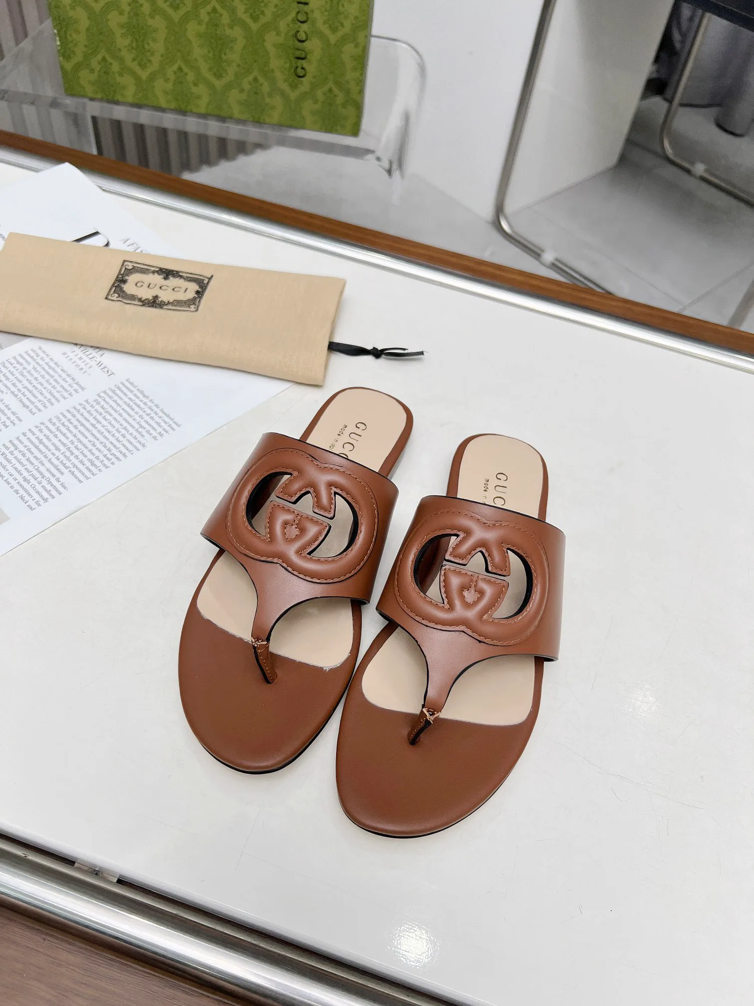 Шлепанцы Женские Gucci 17480