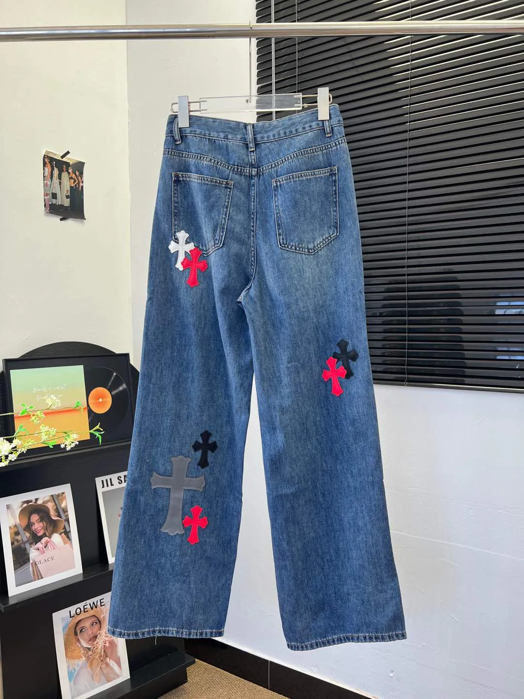 Джинсы Женские Chrome Hearts 517208