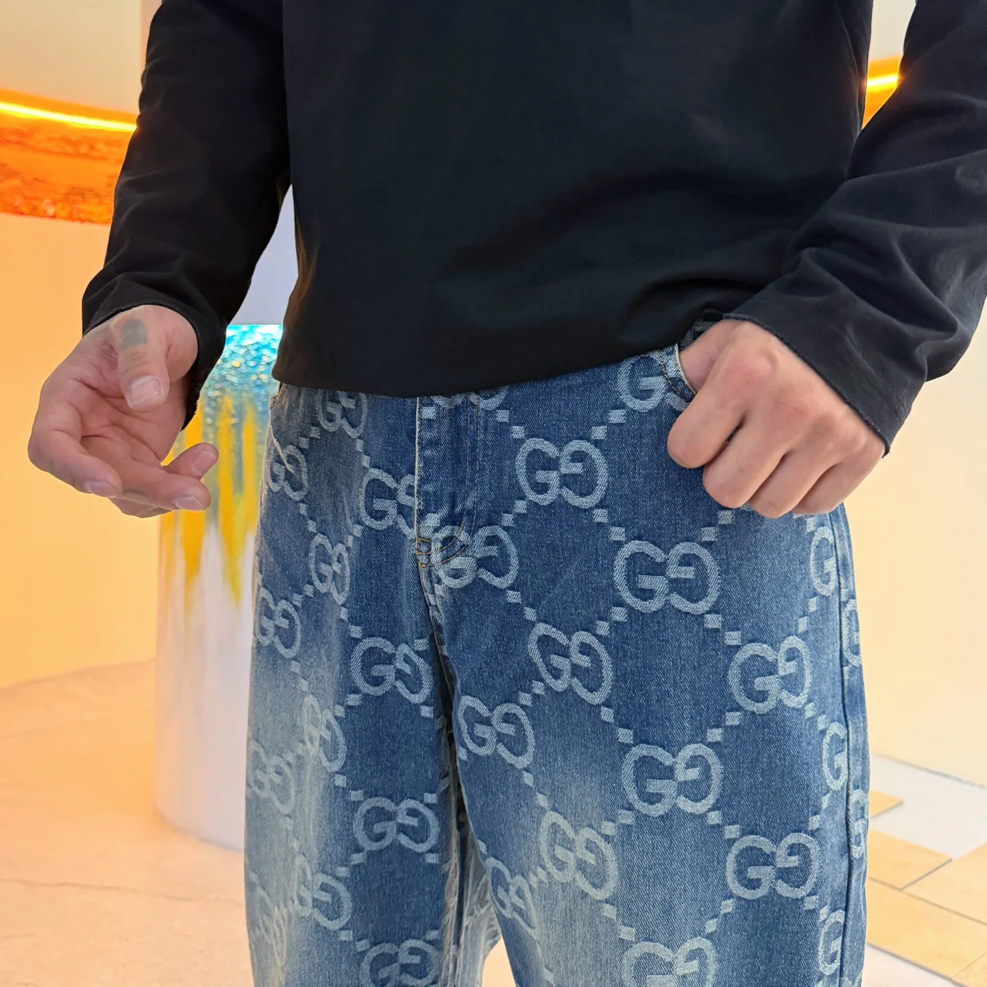 Джинсы Мужские Gucci 18499634