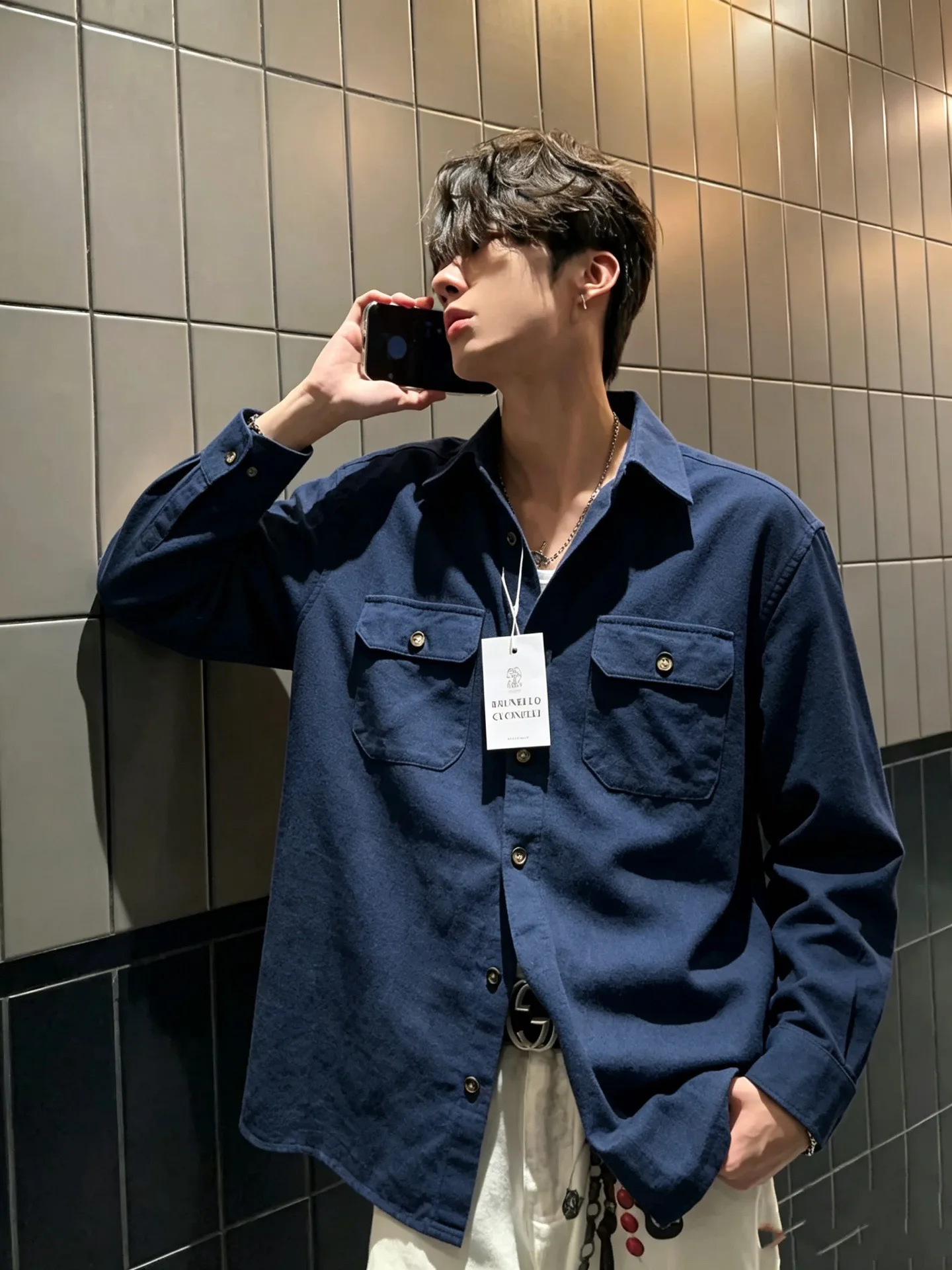 Рубашки Мужские Brunello Cucinelli 18343183