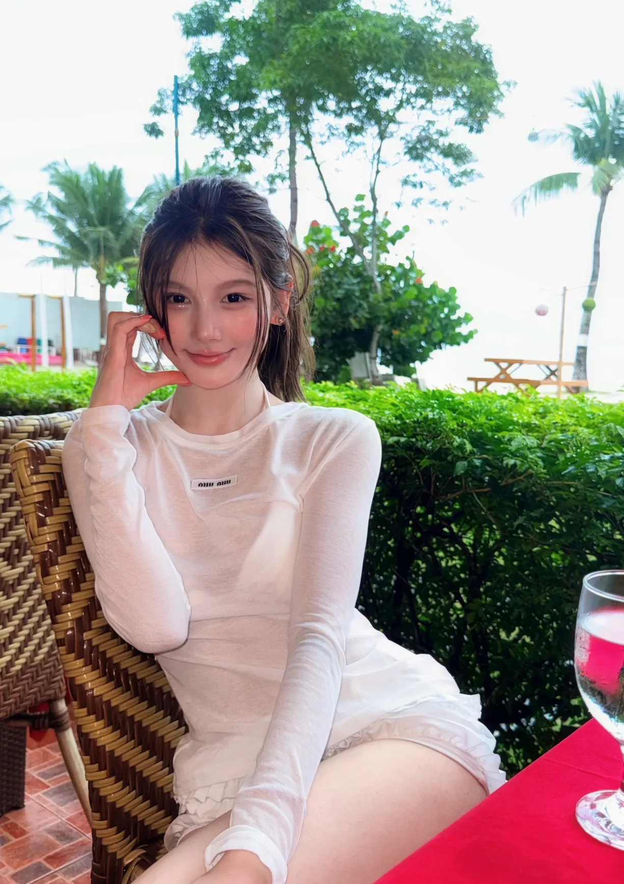Лонгсливы Женские Miu Miu 18549853