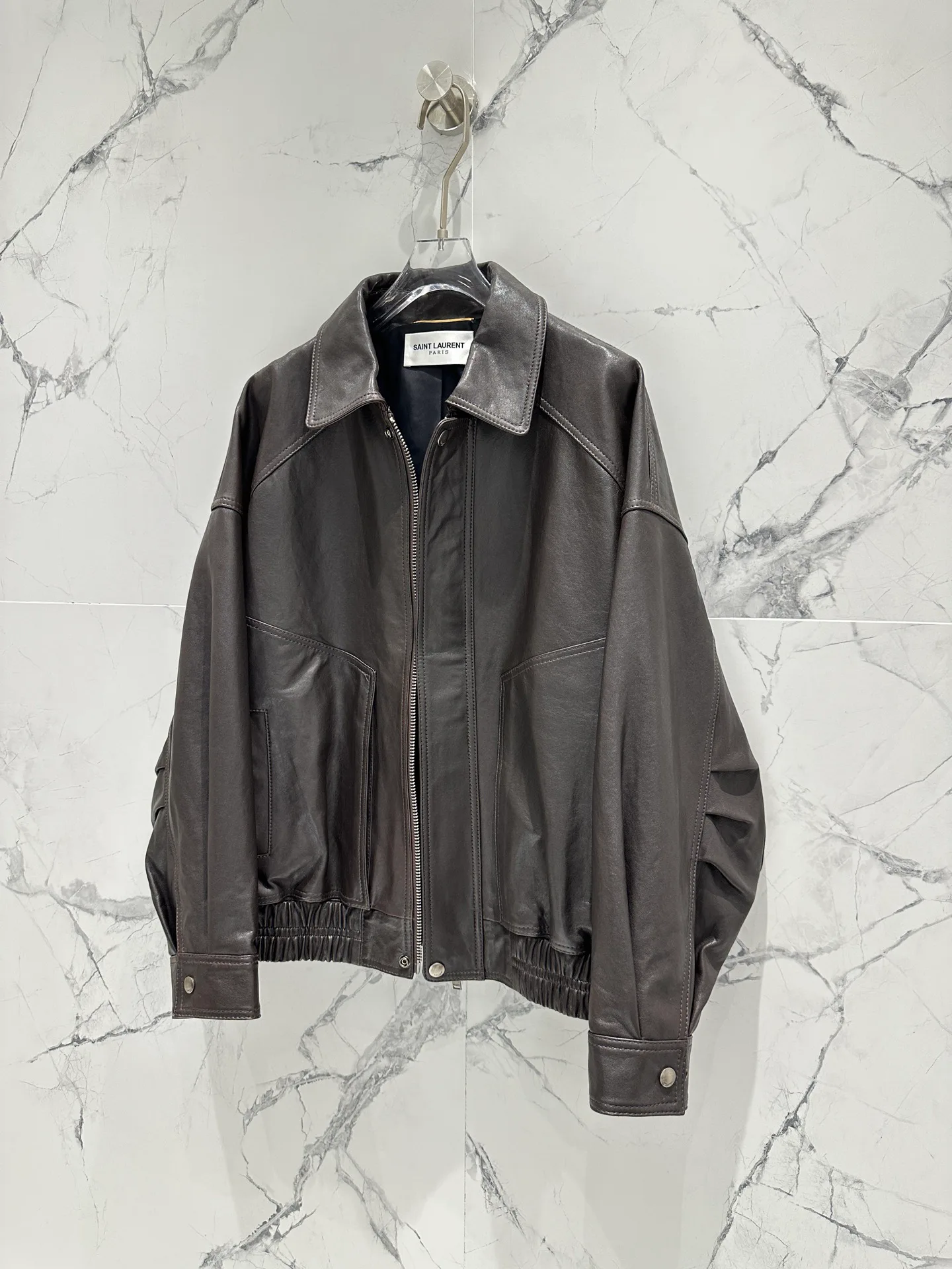 Кожаные Куртки И Дублёнки Женские Saint Laurent 11164736