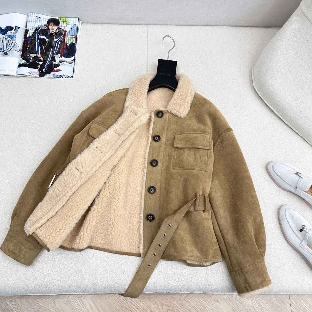 Кожаные Куртки И Дублёнки Женские Saint Laurent 548593