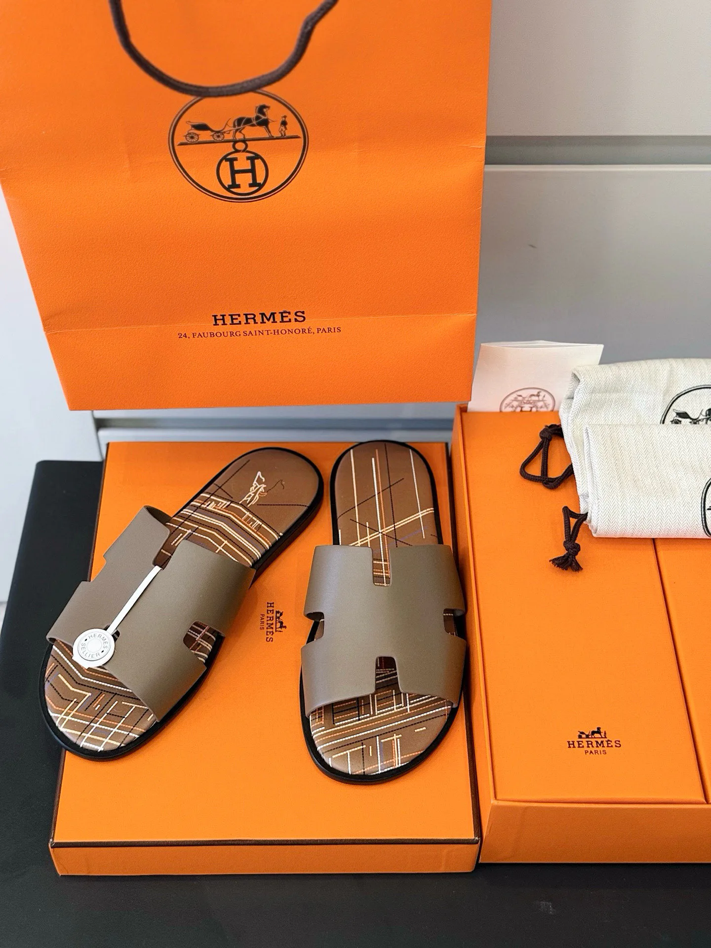 Тапочки Мужские Hermes 13182401