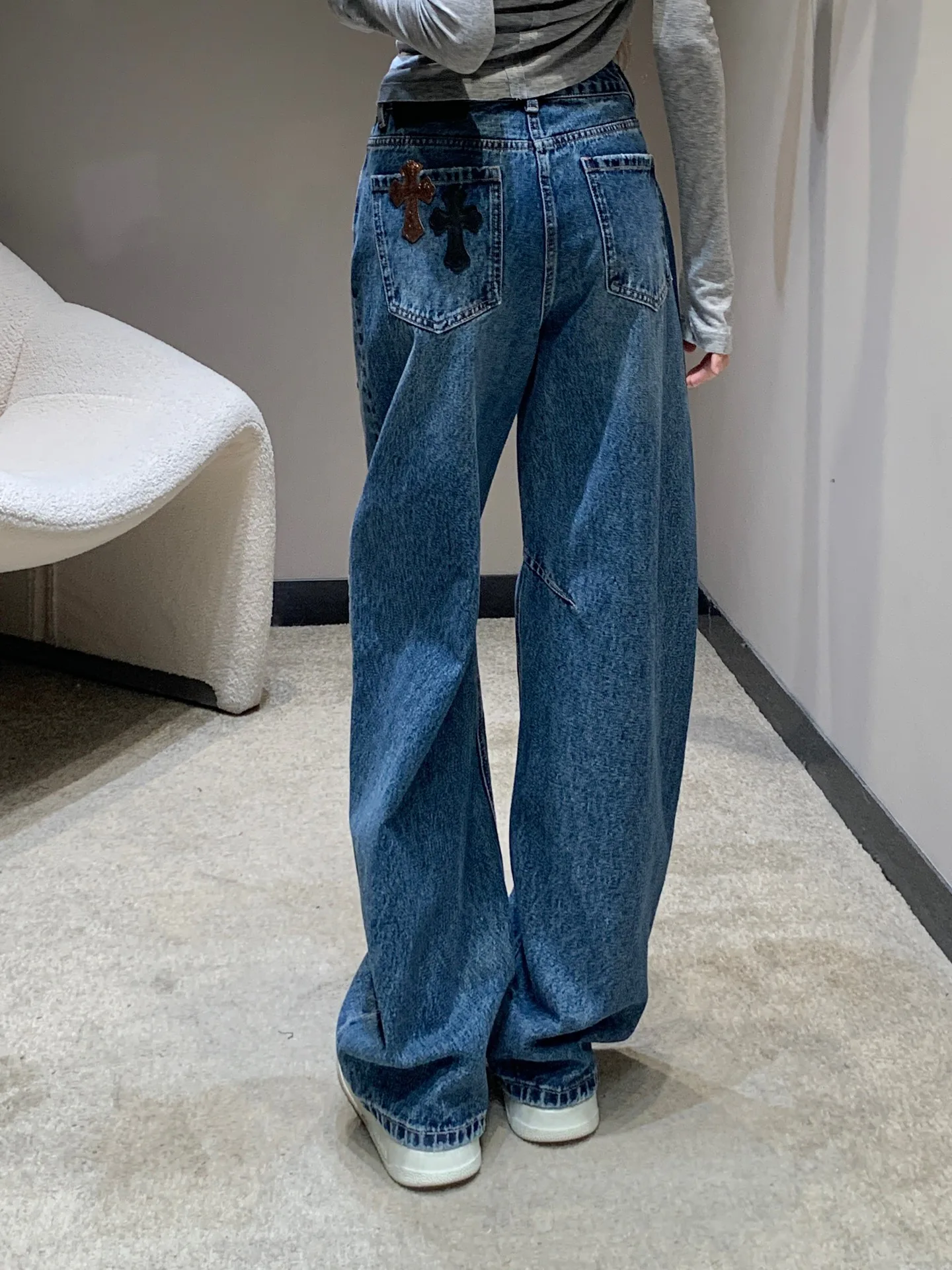 Джинсы Женские Chrome Hearts 90625