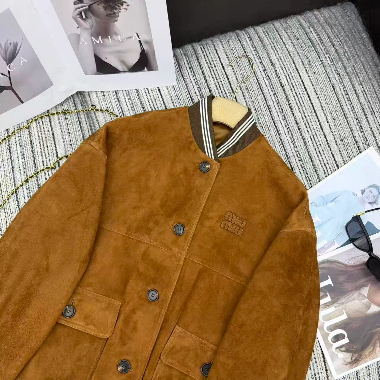 Кожаные Куртки И Дублёнки Женские Miu Miu 11520115