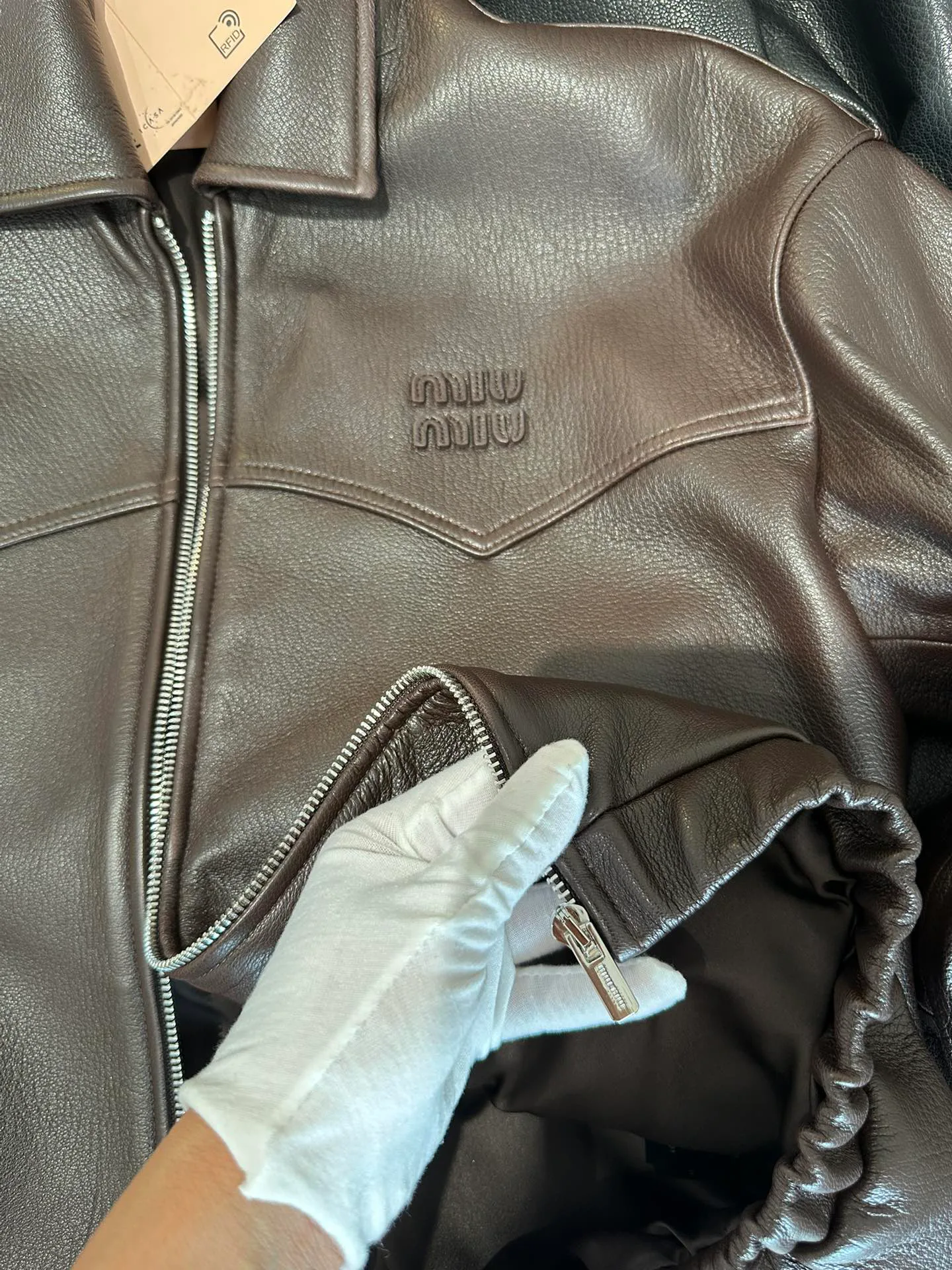 Кожаные Куртки И Дублёнки Женские Miu Miu 11625024