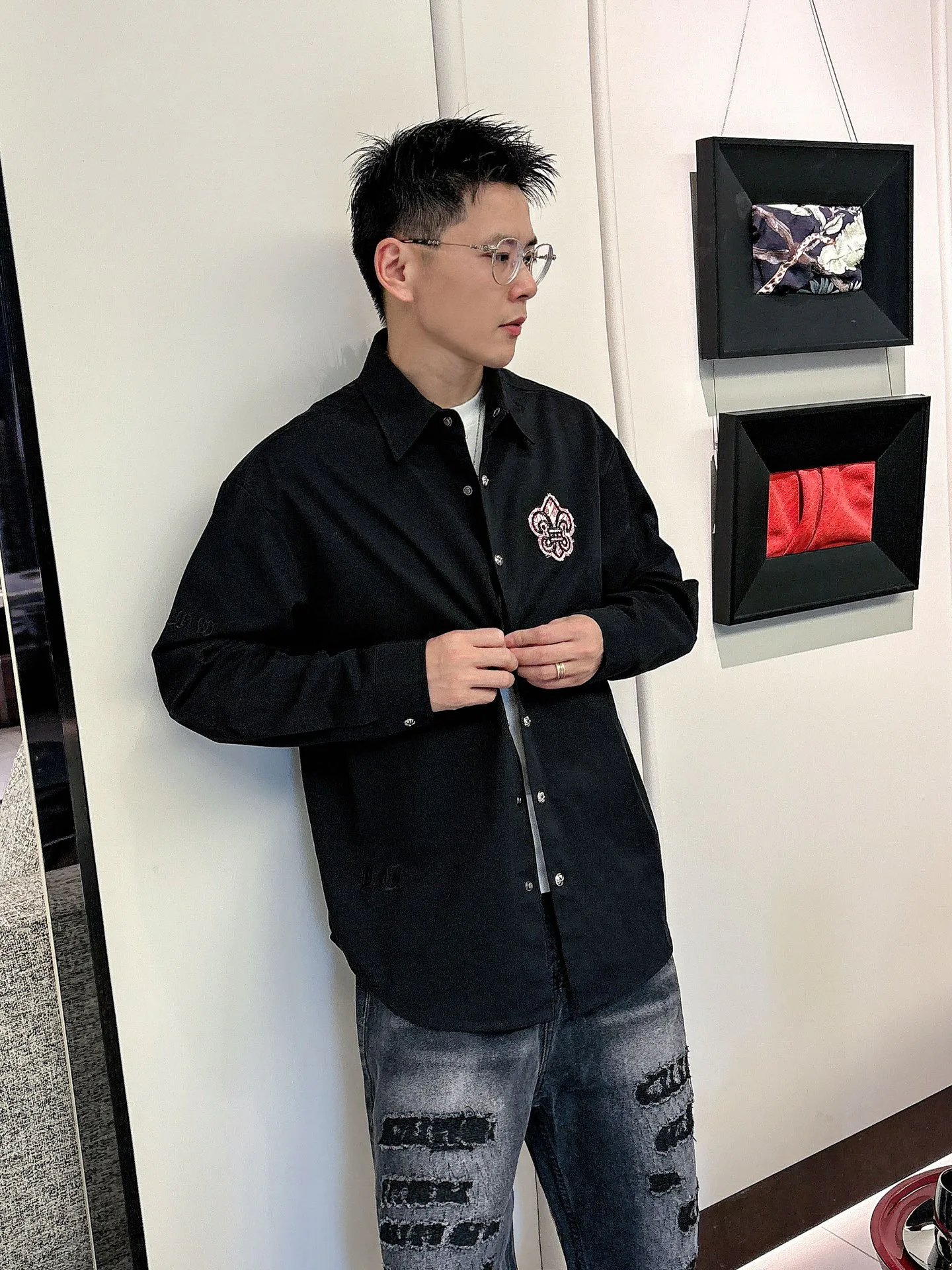 Рубашки Мужские Chrome Hearts 1139244
