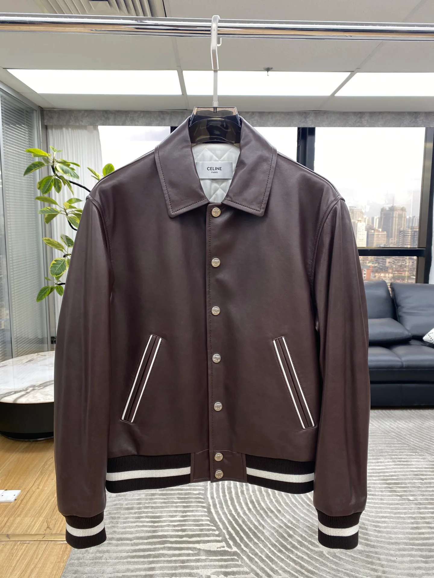 Кожаные Куртки И Дублёнки Мужские Celine 1859740