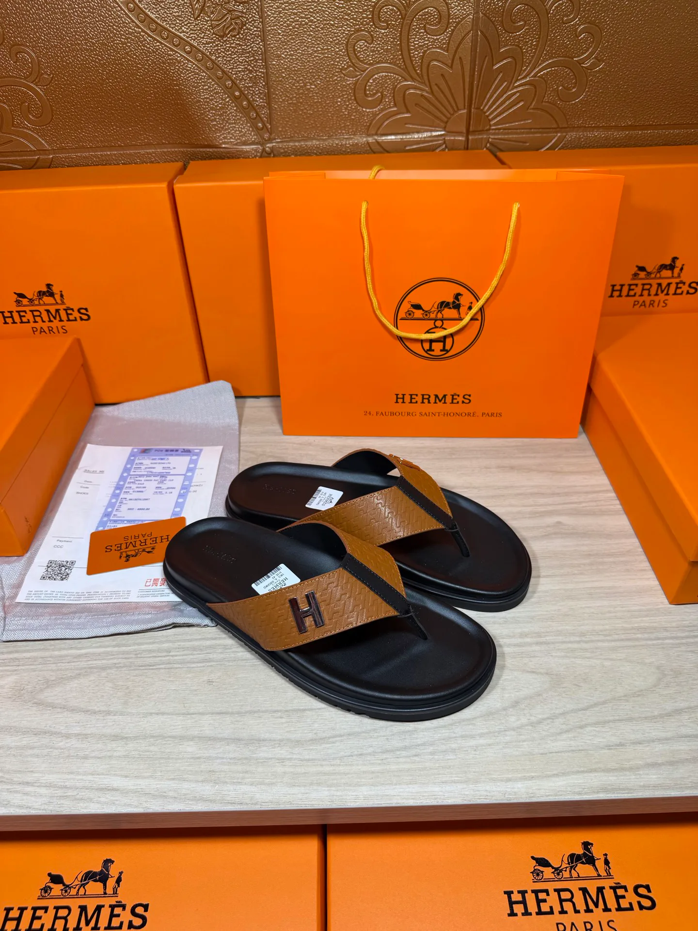 Шлепанцы Мужские Hermes 19414489