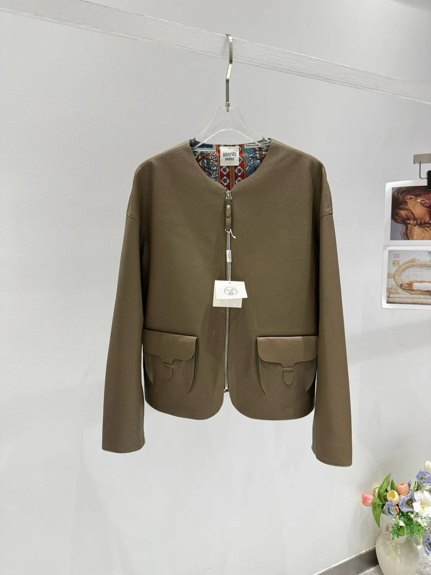 Кожаные Куртки И Дублёнки Женские Hermes 19253104