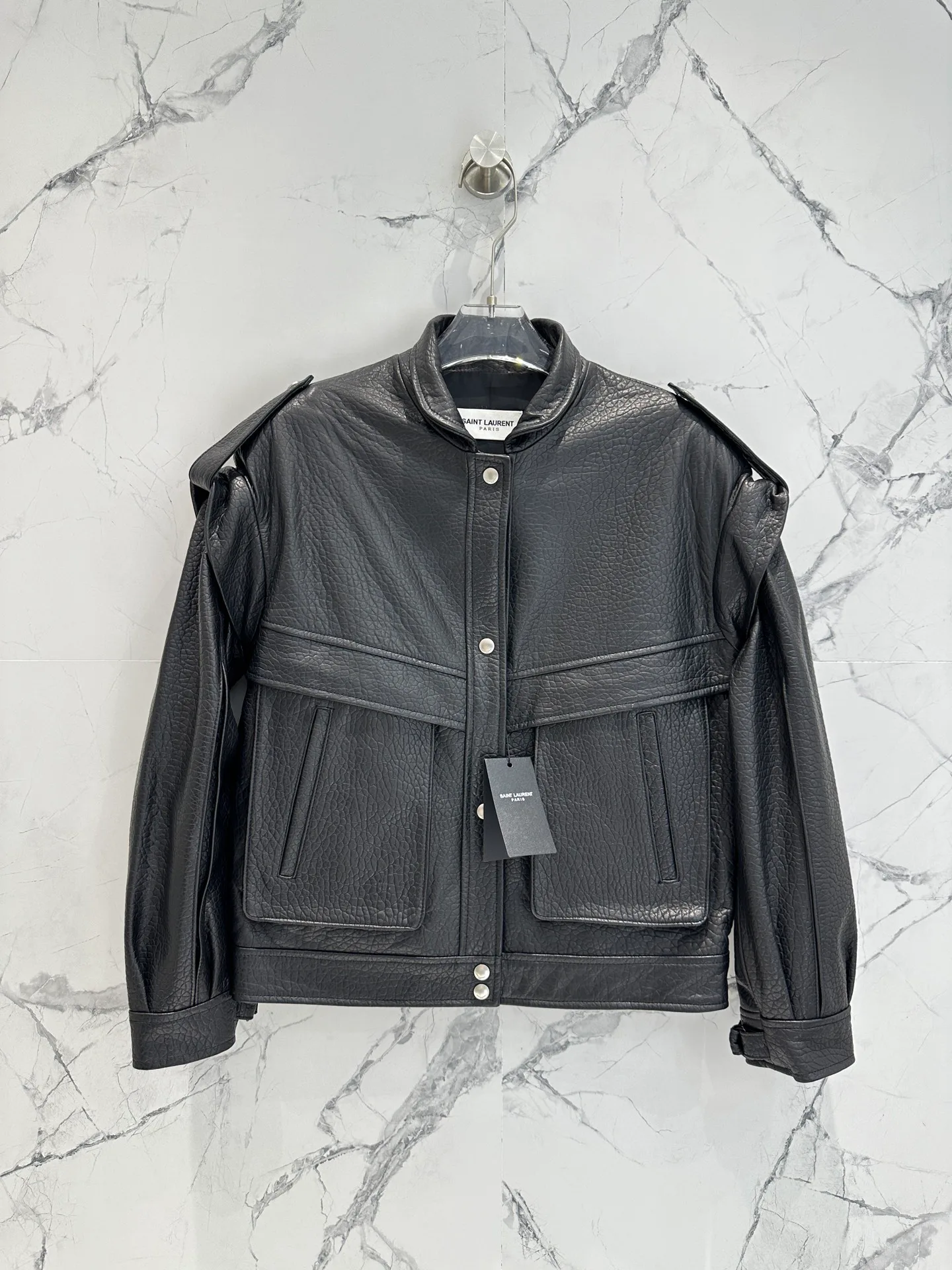 Кожаные Куртки И Дублёнки Женские Saint Laurent 11598152