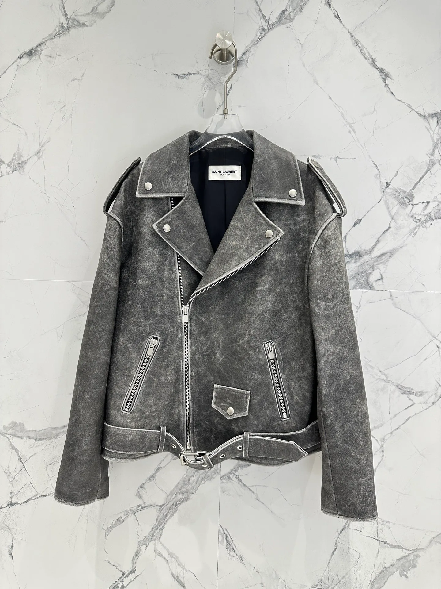 Кожаные Куртки И Дублёнки Женские Saint Laurent 6537797