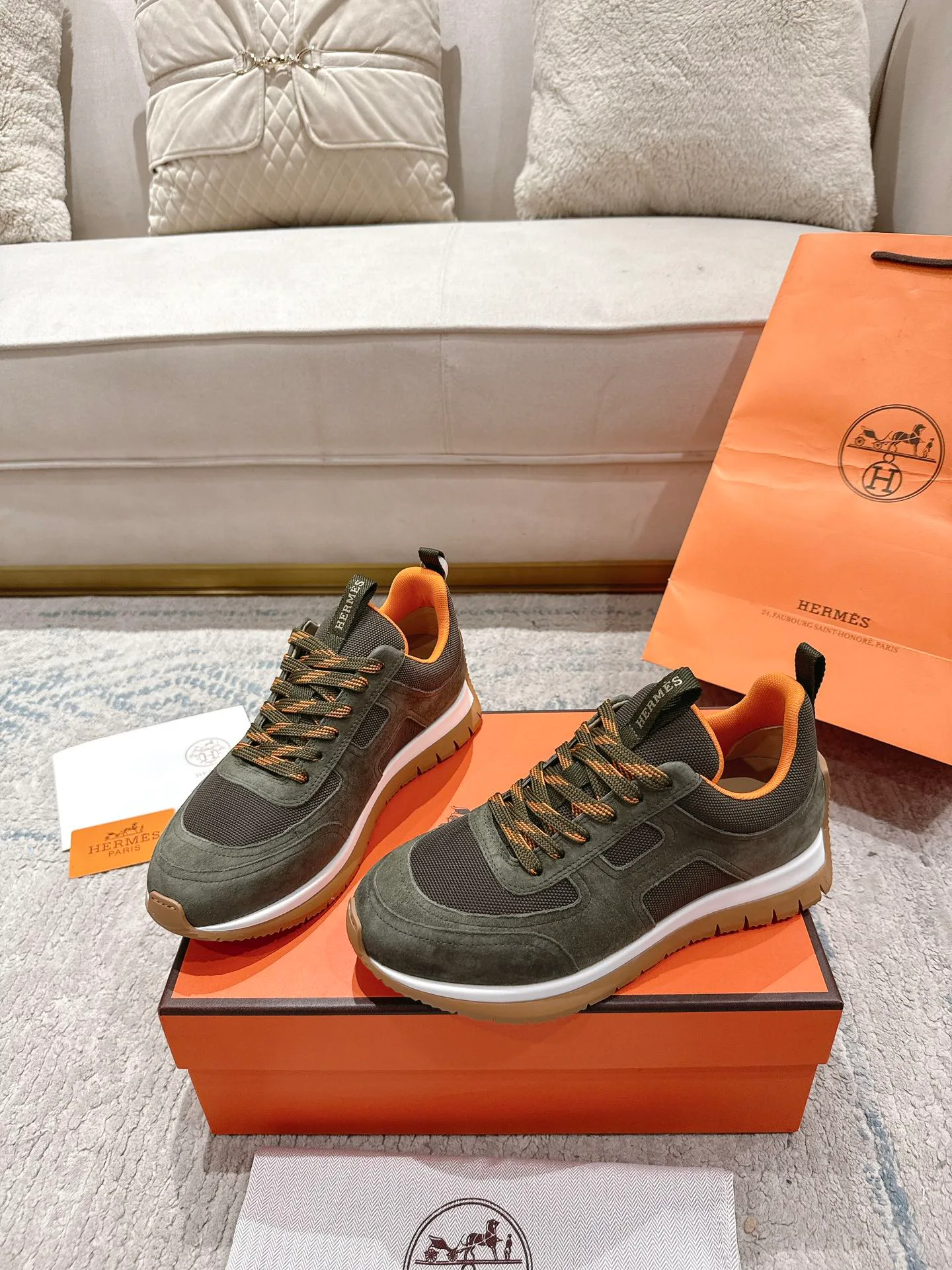 Кроссовки Мужские Hermes 12874760