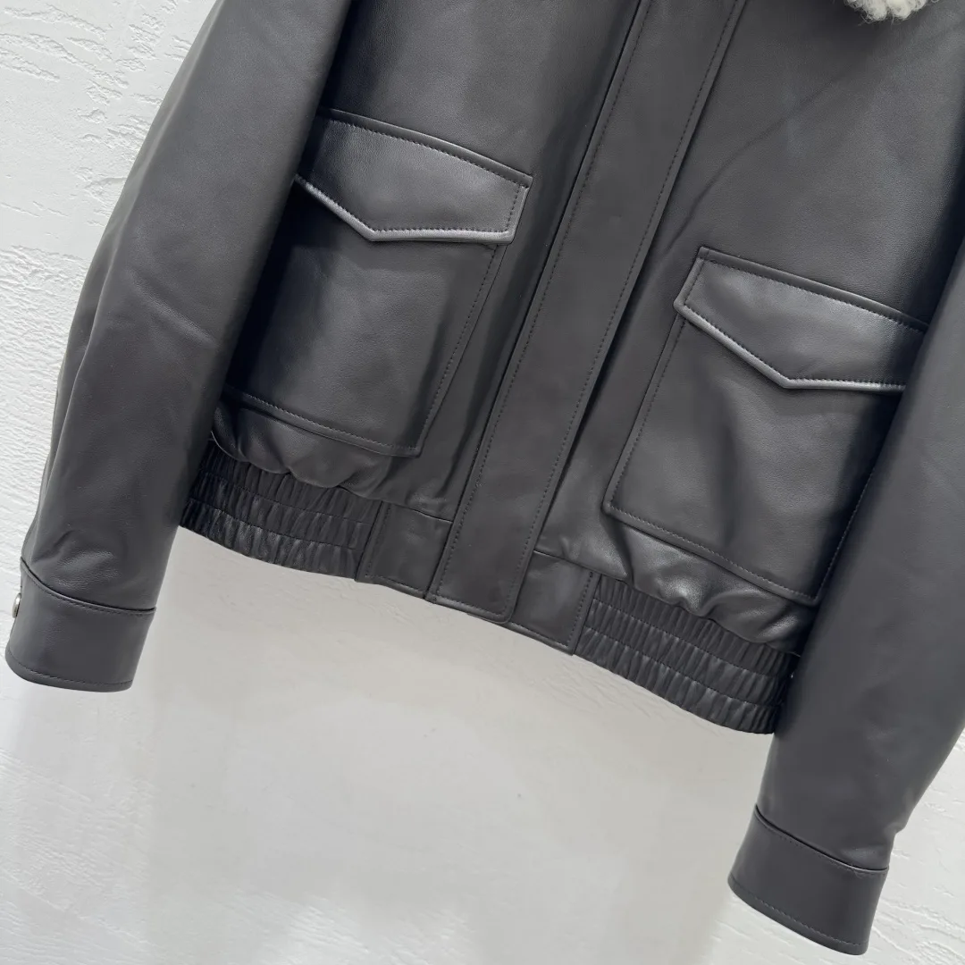 Кожаные Куртки И Дублёнки Женские Saint Laurent 1200058