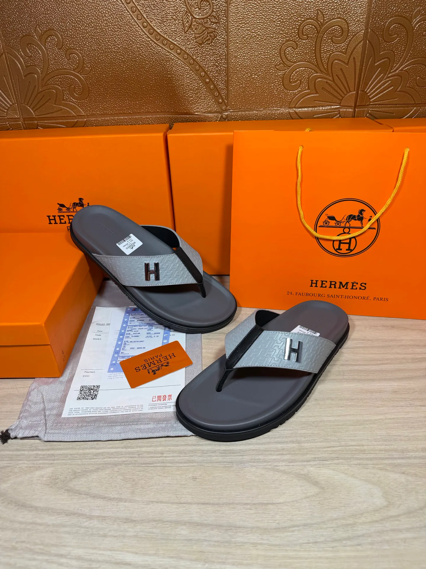Шлепанцы Мужские Hermes 19414495