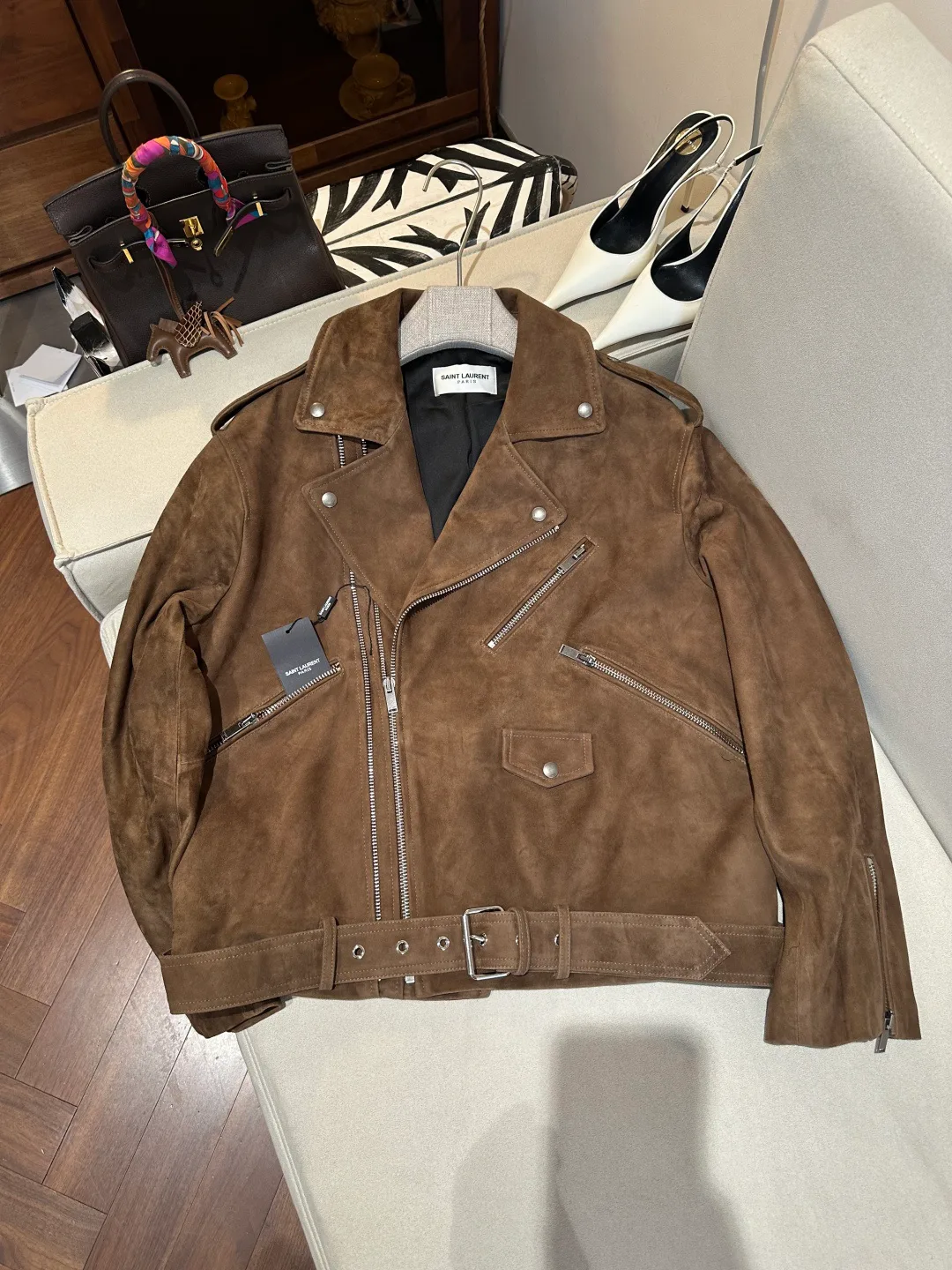 Кожаные Куртки И Дублёнки Женские Saint Laurent 18637913