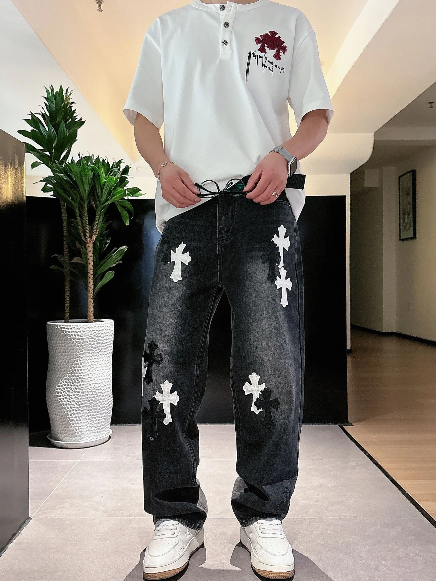 Джинсы Женские Chrome Hearts 11646890