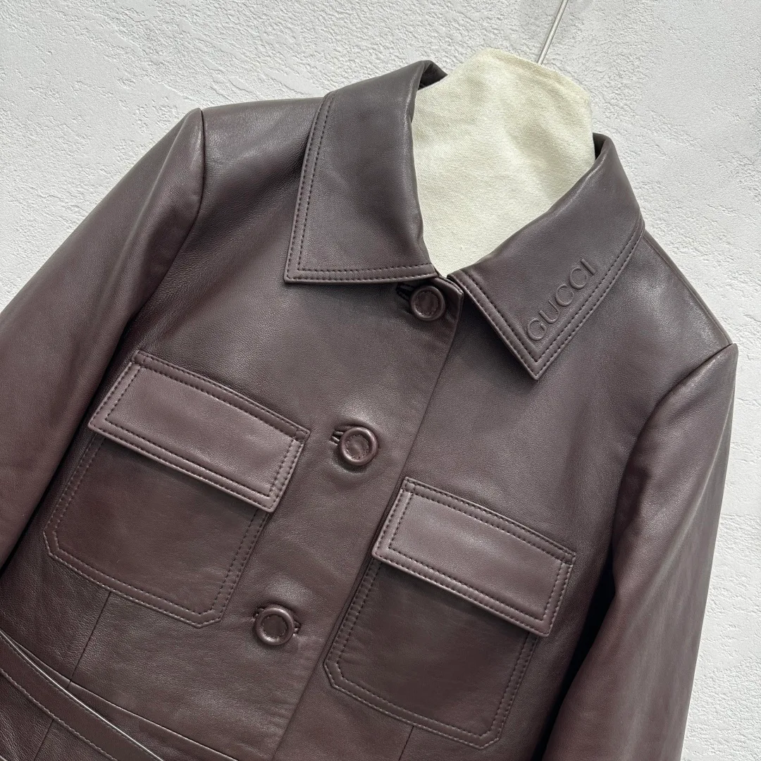 Кожаные Куртки И Дублёнки Женские Gucci 11520146