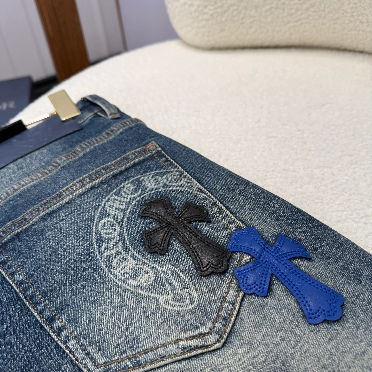 Джинсы Мужские Chrome Hearts 18029739