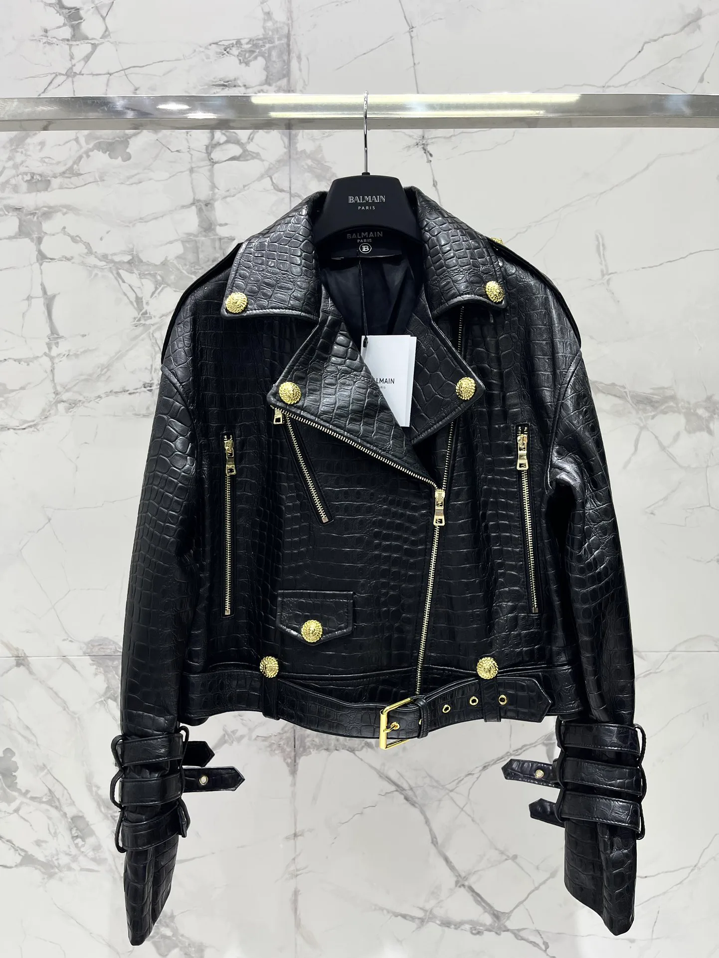 Кожаные Куртки И Дублёнки Женские Balmain 11164827
