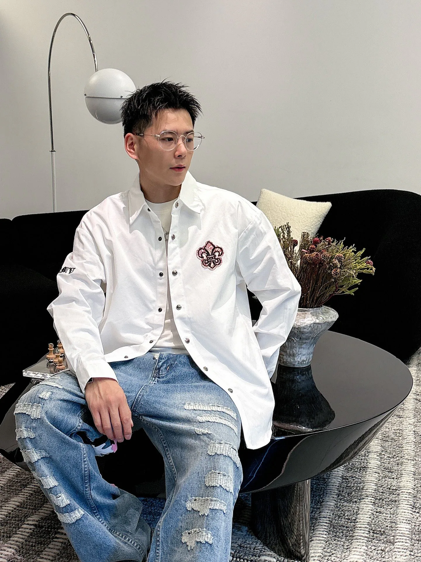 Рубашки Мужские Chrome Hearts 787757