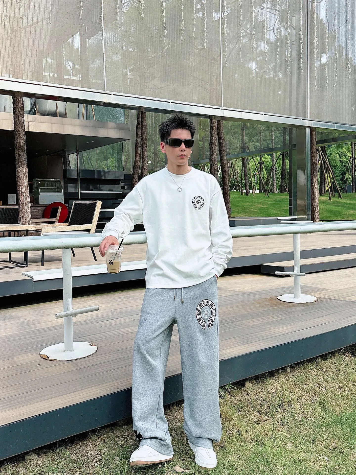 Лонгсливы Мужские Chrome Hearts 787637