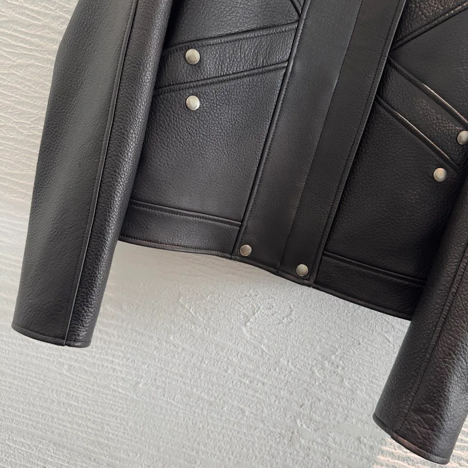 Кожаные Куртки И Дублёнки Женские Saint Laurent 17733491