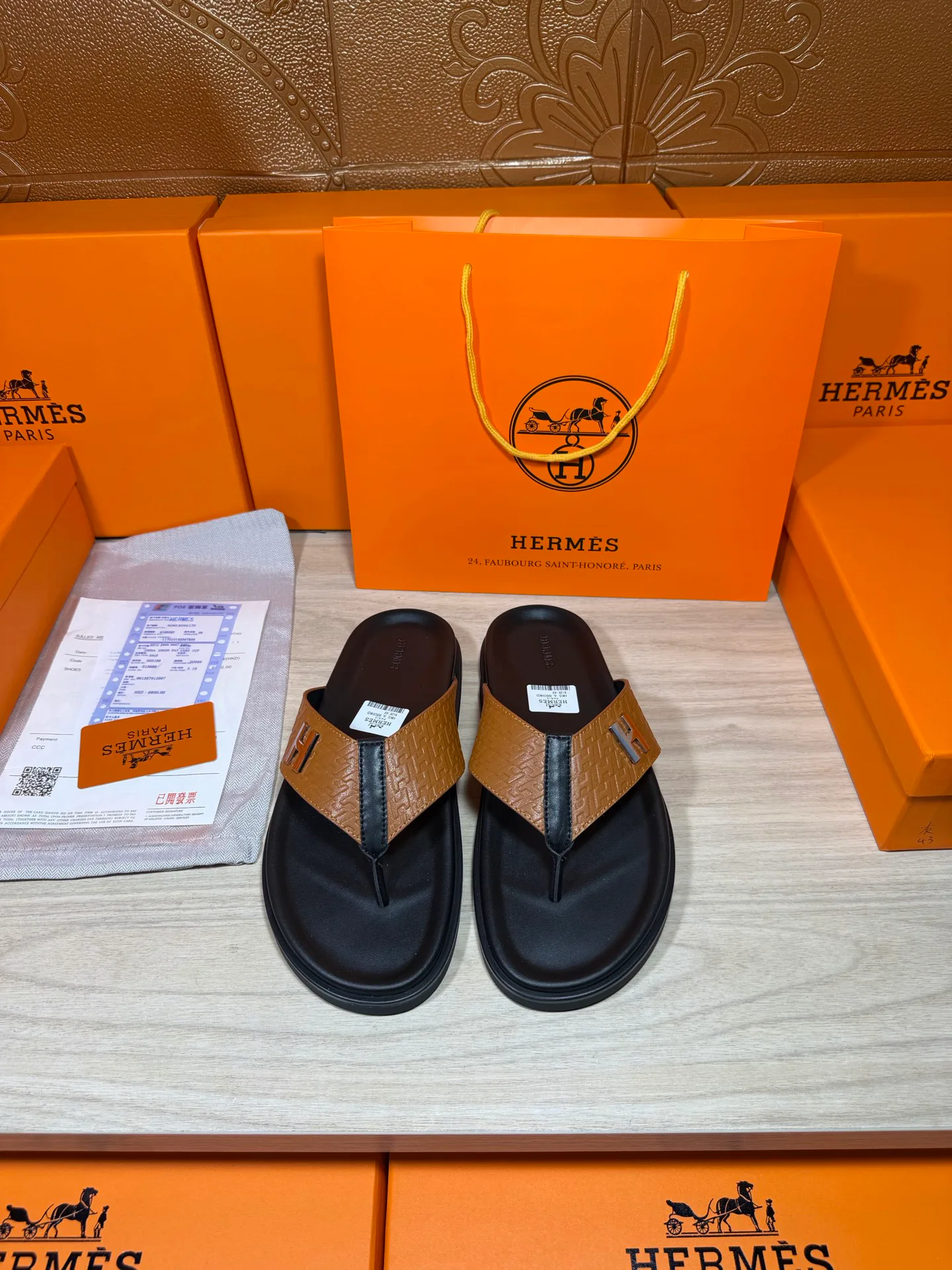 Шлепанцы Мужские Hermes 19414489
