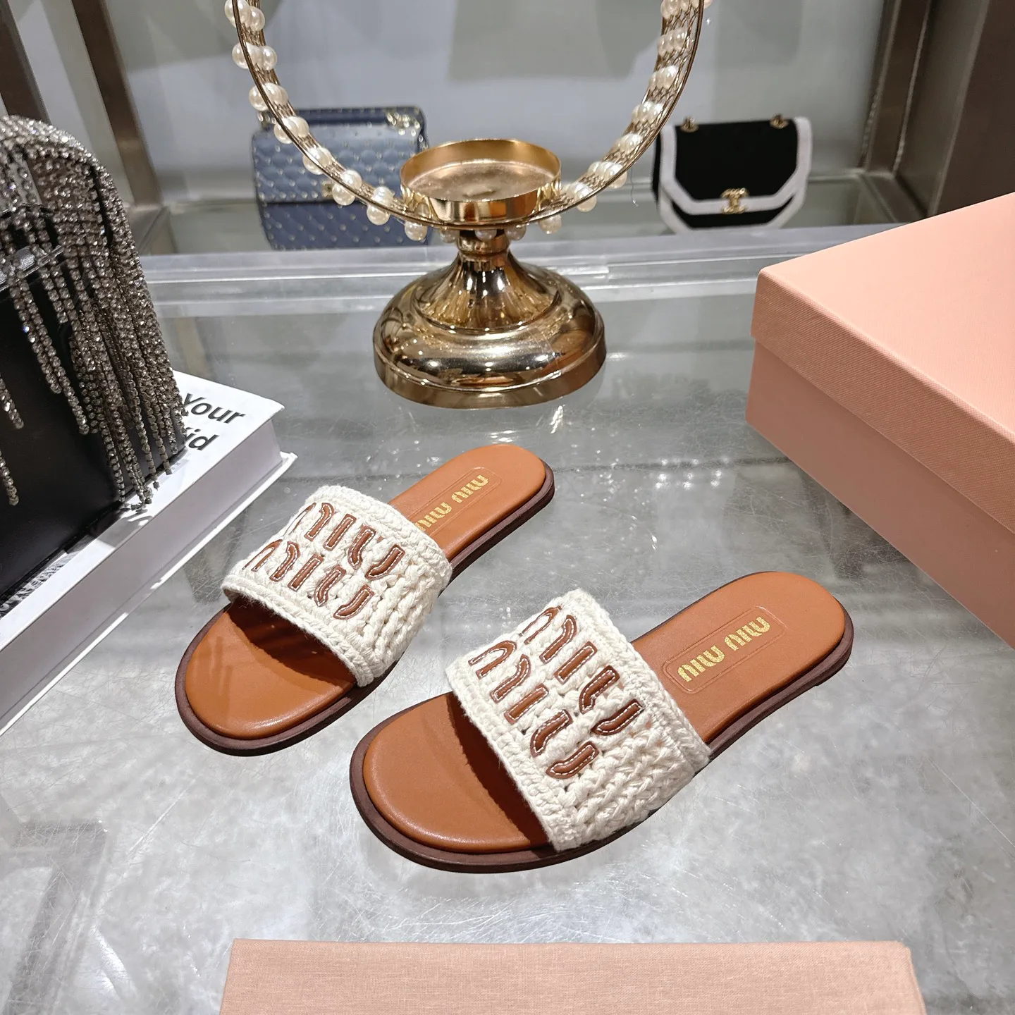 Шлепанцы Женские Miu Miu 16953022
