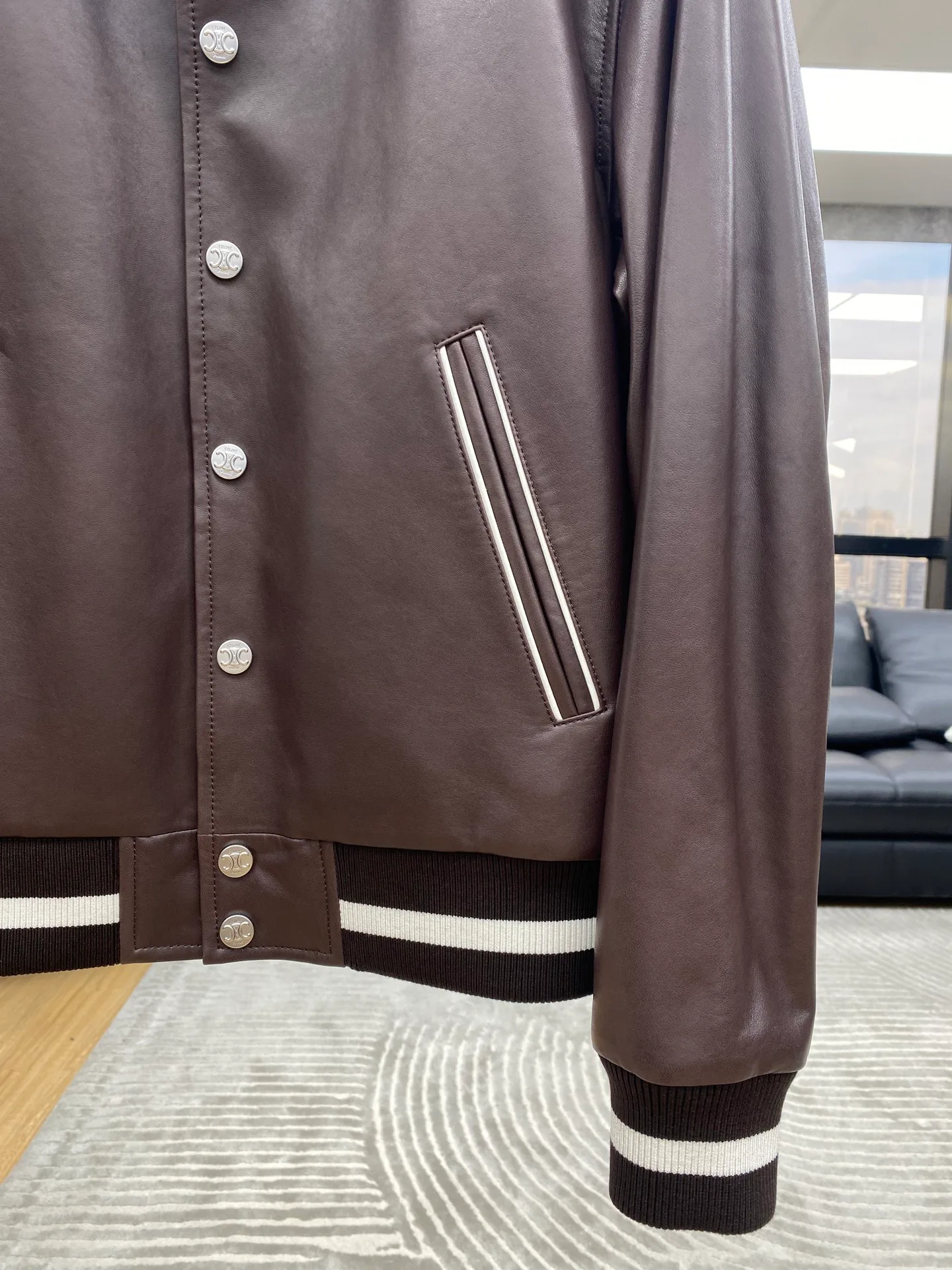 Кожаные Куртки И Дублёнки Мужские Celine 1859740