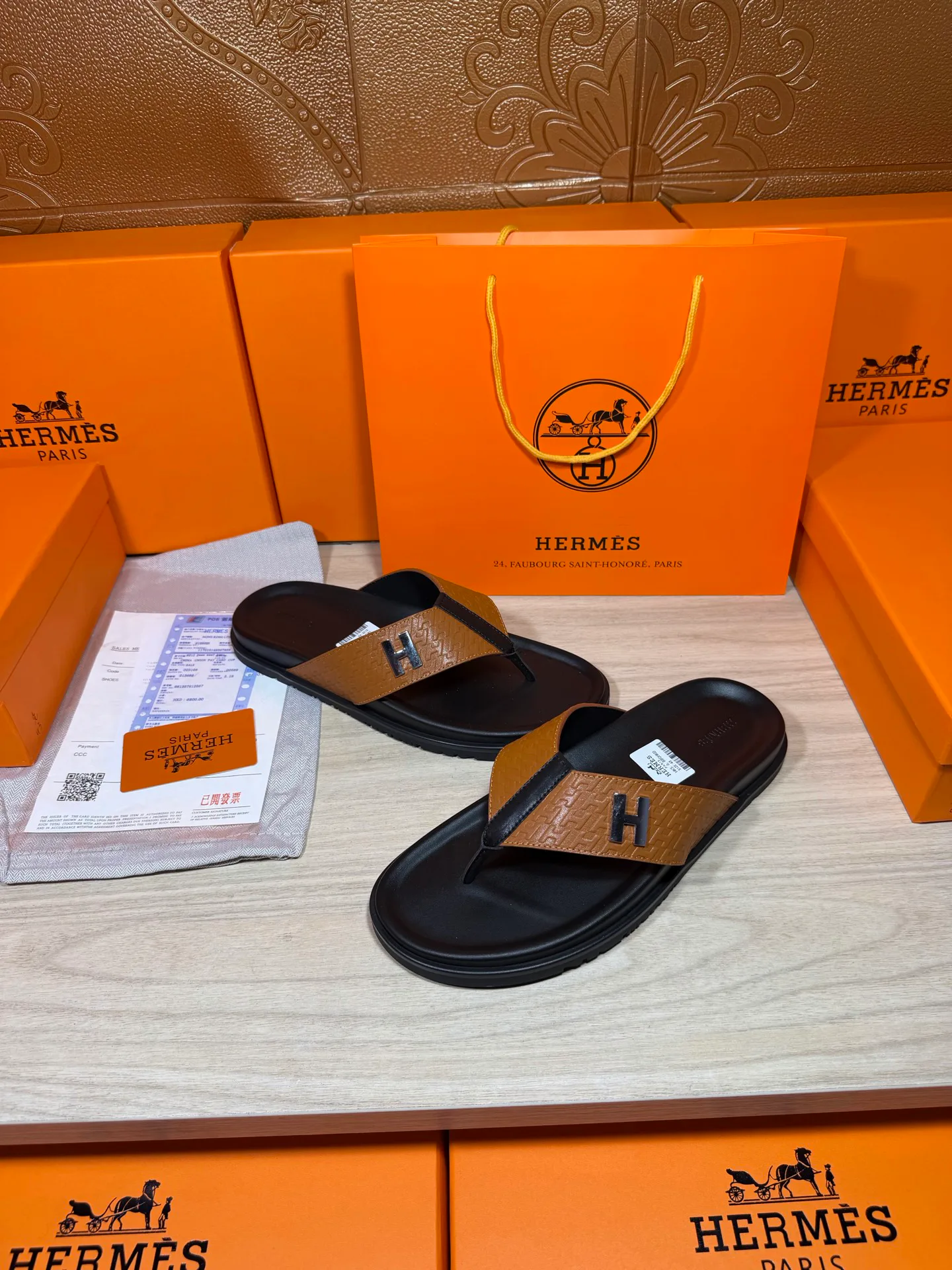 Шлепанцы Мужские Hermes 19414489
