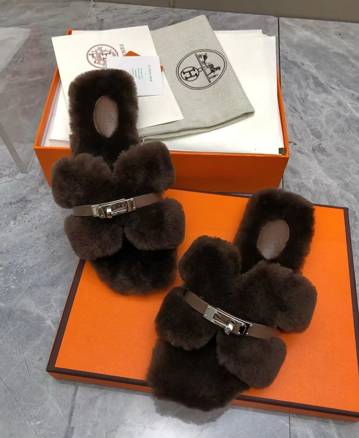 Тапочки Женские Hermes 65353