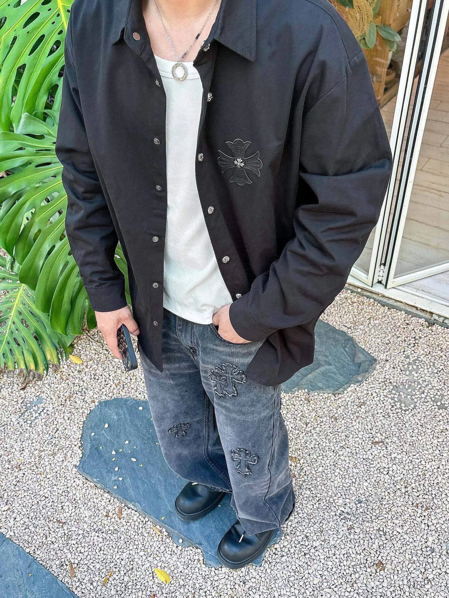 Рубашки Мужские Chrome Hearts 787590