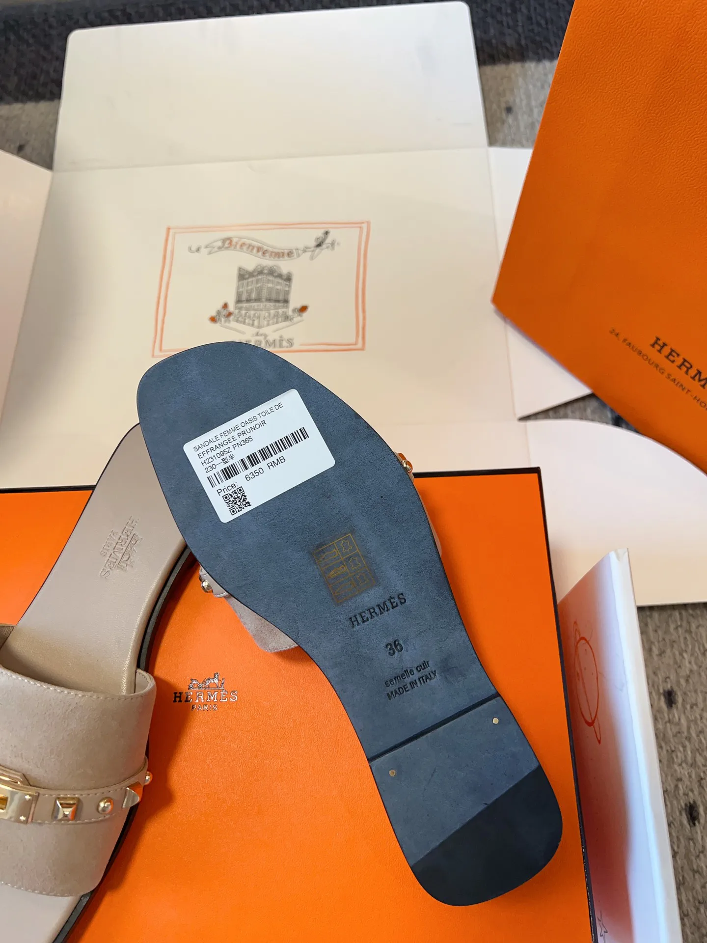 Шлепанцы Женские Hermes 8174