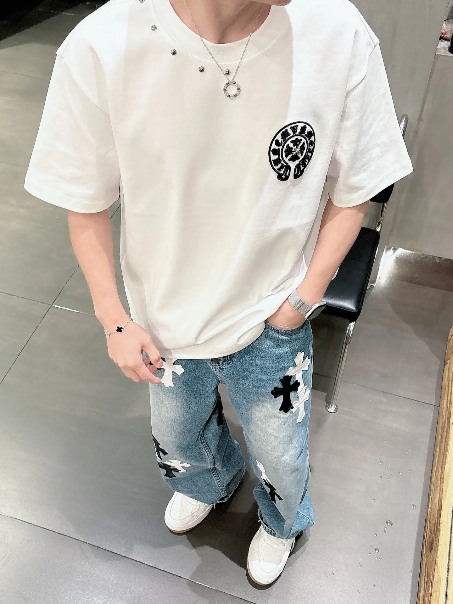 Джинсы Мужские Chrome Hearts 787609