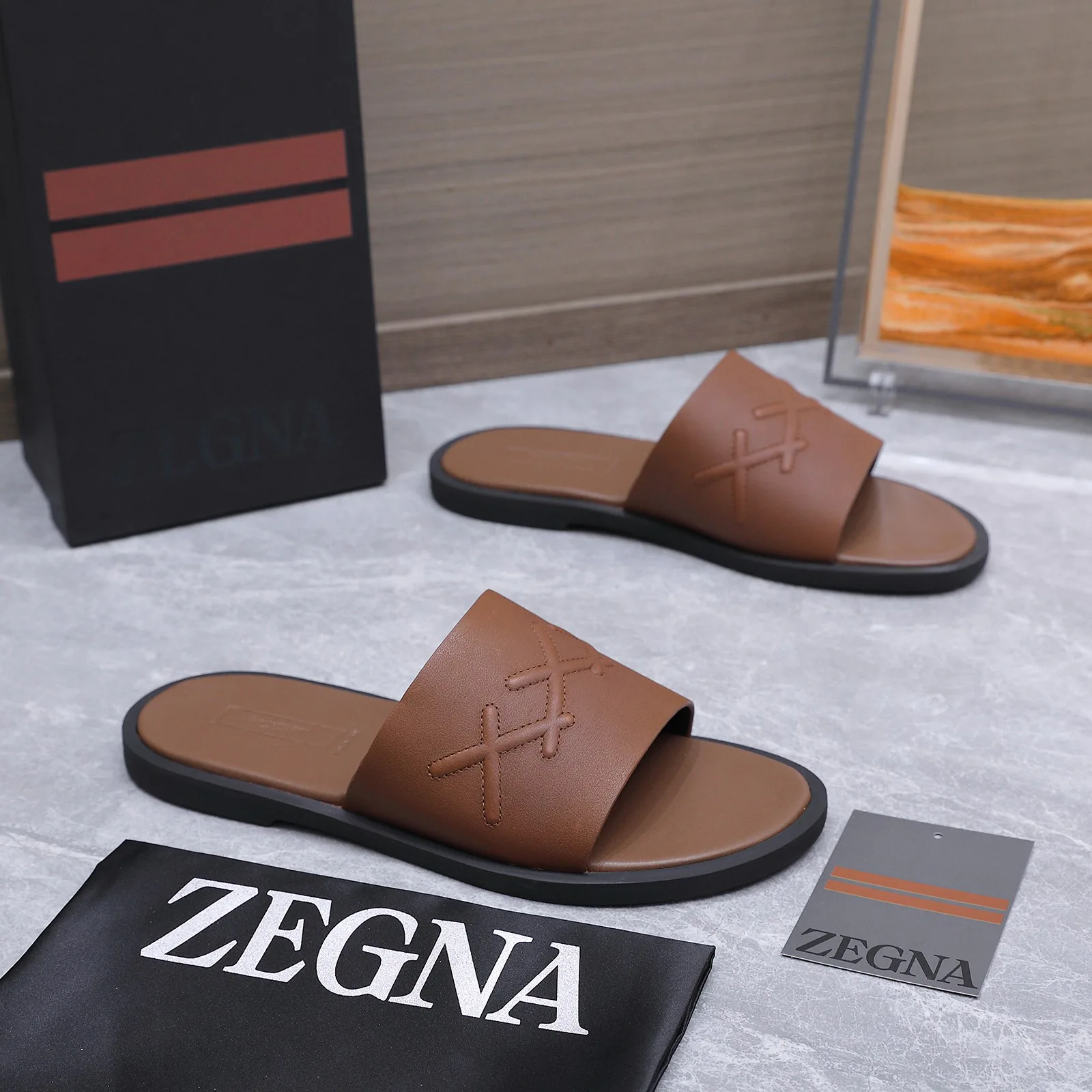 Шлепанцы Мужские Zegna 17514995
