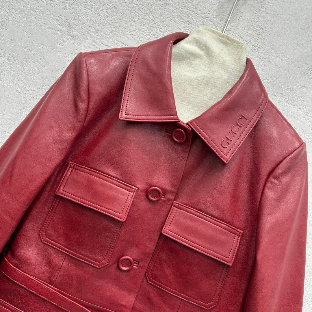 Кожаные Куртки И Дублёнки Женские Gucci 11520143