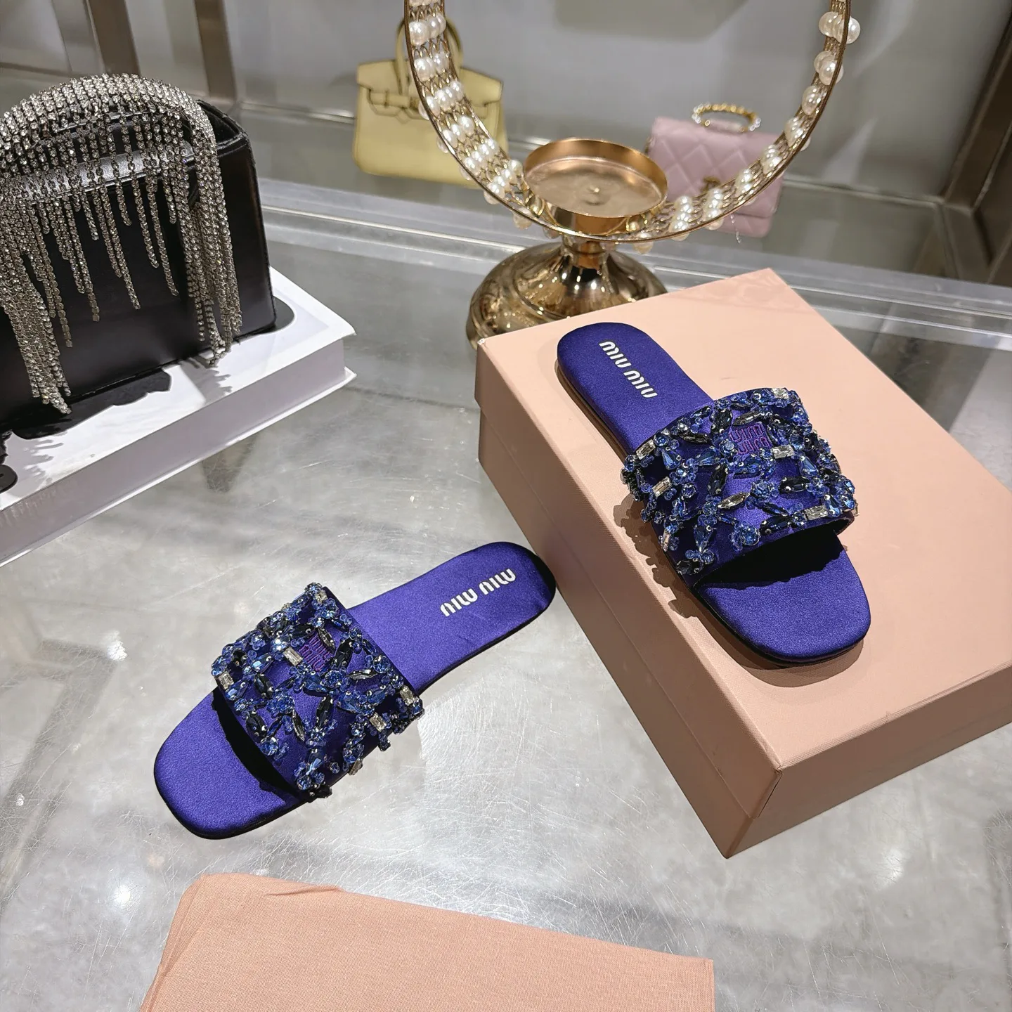 Шлепанцы Женские Miu Miu 18025810