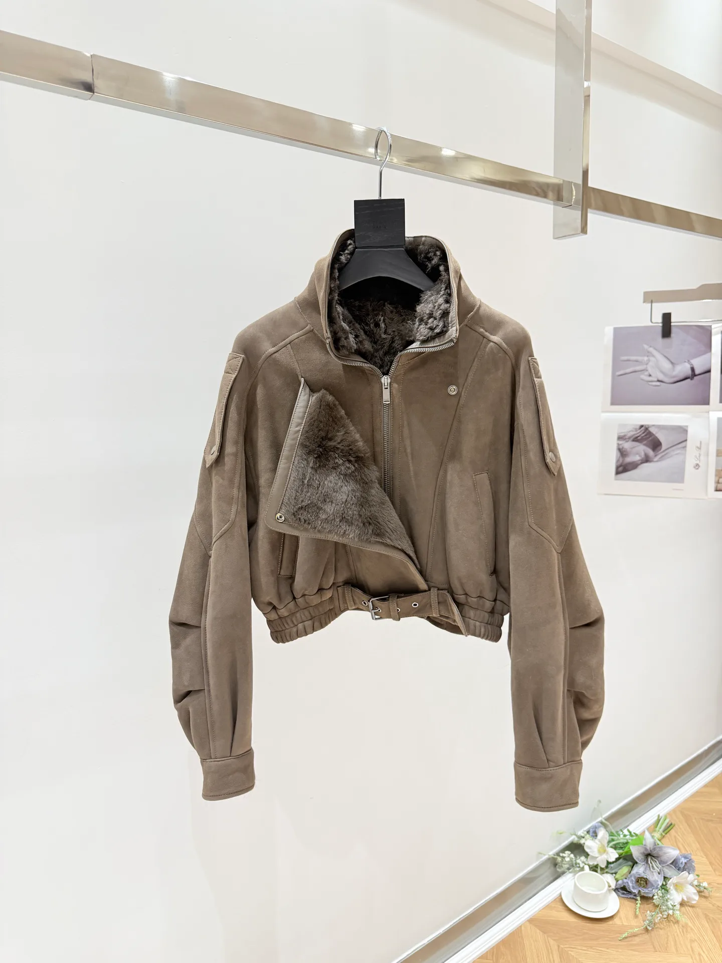 Кожаные Куртки И Дублёнки Женские Saint Laurent 18446619
