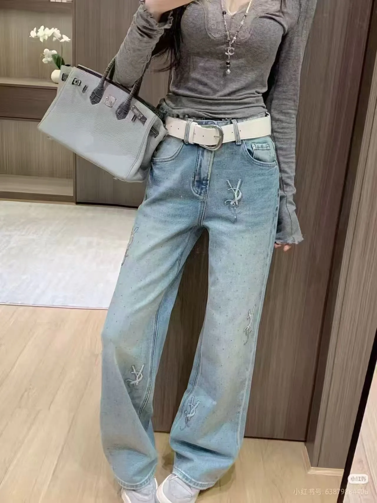 Джинсы Женские Saint Laurent 6733961