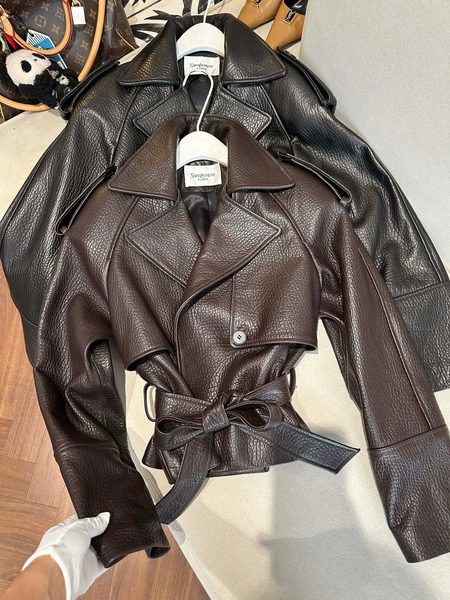 Кожаные Куртки И Дублёнки Женские Saint Laurent 11625006