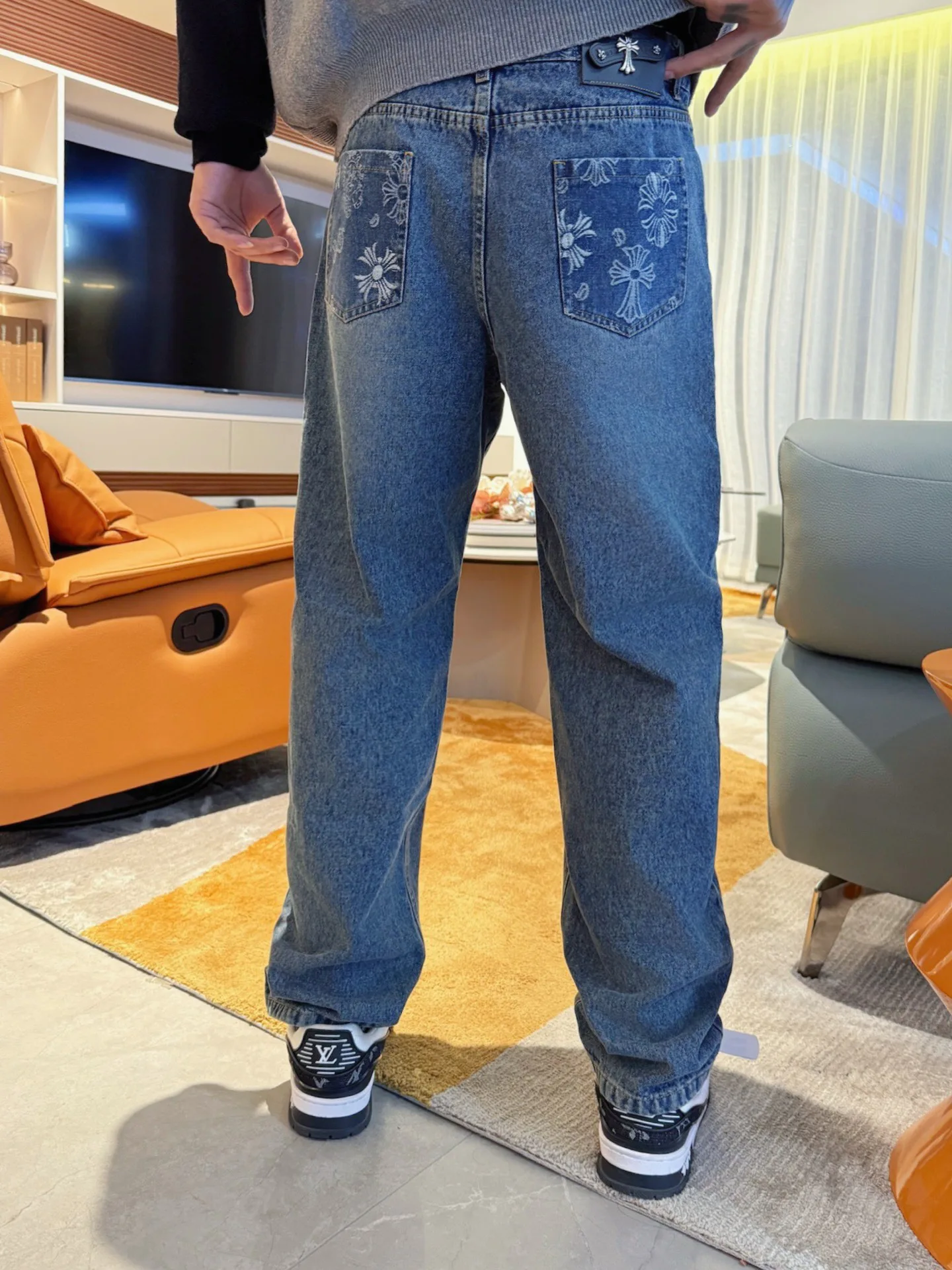Джинсы Мужские Chrome Hearts 13538164
