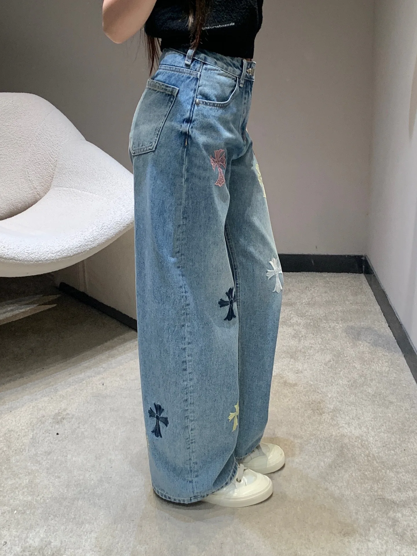 Джинсы Женские Chrome Hearts 5883347