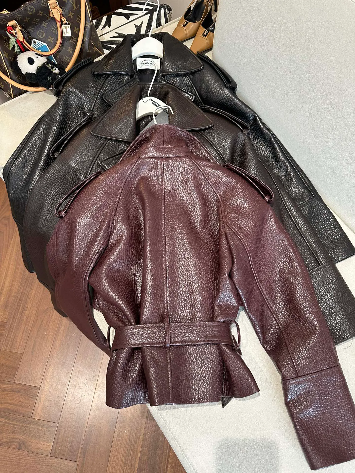 Кожаные Куртки И Дублёнки Женские Saint Laurent 11625012